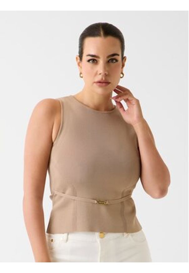 Marciano Guess Sweter G6GR23 Z0760 Brązowy Regular Fit. Kolor: brązowy. Materiał: syntetyk