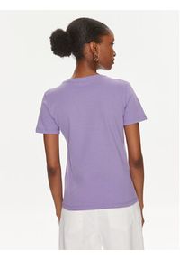 Elisabetta Franchi T-Shirt MA-52N-41E2-V180 Fioletowy Regular Fit. Kolor: fioletowy. Materiał: bawełna