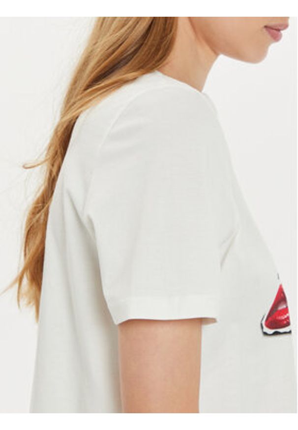 Vero Moda T-Shirt Elena 10326789 Biały Boxy Fit. Kolor: biały. Materiał: bawełna
