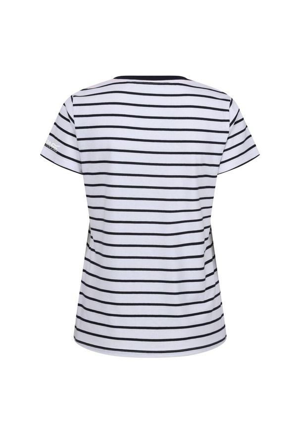 Regatta - T-shirt Damski Paski Filandra VIII. Kolor: niebieski, wielokolorowy, biały. Wzór: paski. Sport: turystyka piesza