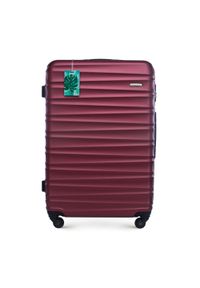 Wittchen - Duża walizka z zawieszką bordowa. Kolor: czerwony. Styl: wakacyjny