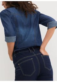 bonprix - Dżinsy o kroju slim fit, z dużą zawartością stretchu, high waist. Stan: podwyższony. Kolor: niebieski #2