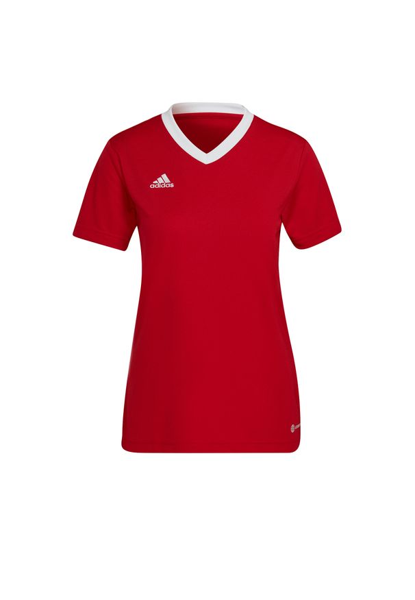 Koszulka piłkarska damska Adidas Entrada 22 Jersey. Kolor: czerwony. Materiał: jersey. Sport: piłka nożna