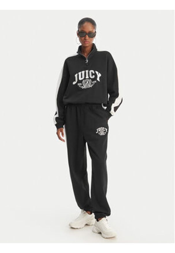 Juicy Couture Spodnie dresowe College JCSBJ126402 Czarny Relaxed Fit. Kolor: czarny. Materiał: bawełna