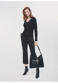 Ochnik - Czarna torebka shopper damska. Kolor: czarny. Materiał: skórzane. Styl: casual, klasyczny, elegancki #1