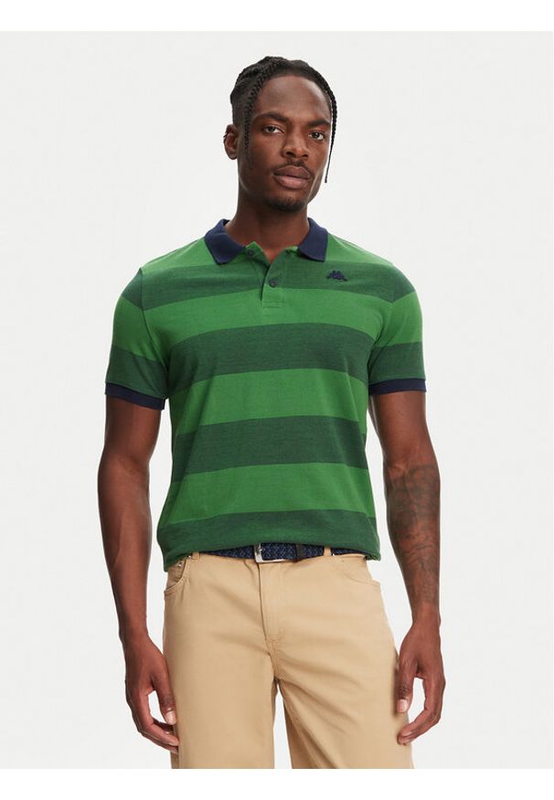 Robe di Kappa Polo Ming 64126KW Zielony Slim Fit. Typ kołnierza: polo. Kolor: zielony. Materiał: bawełna