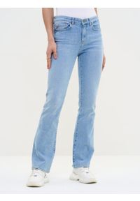 Big-Star - Spodnie jeans damskie Adela Bootcut 286. Kolor: niebieski. Długość: długie. Styl: klasyczny, elegancki #1