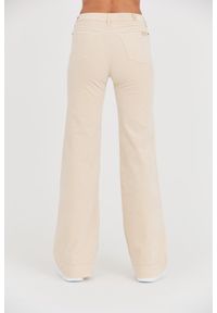 7 FOR ALL MANKIND Beżowe damskie spodnie Modern Dojo Velvet. Kolor: beżowy