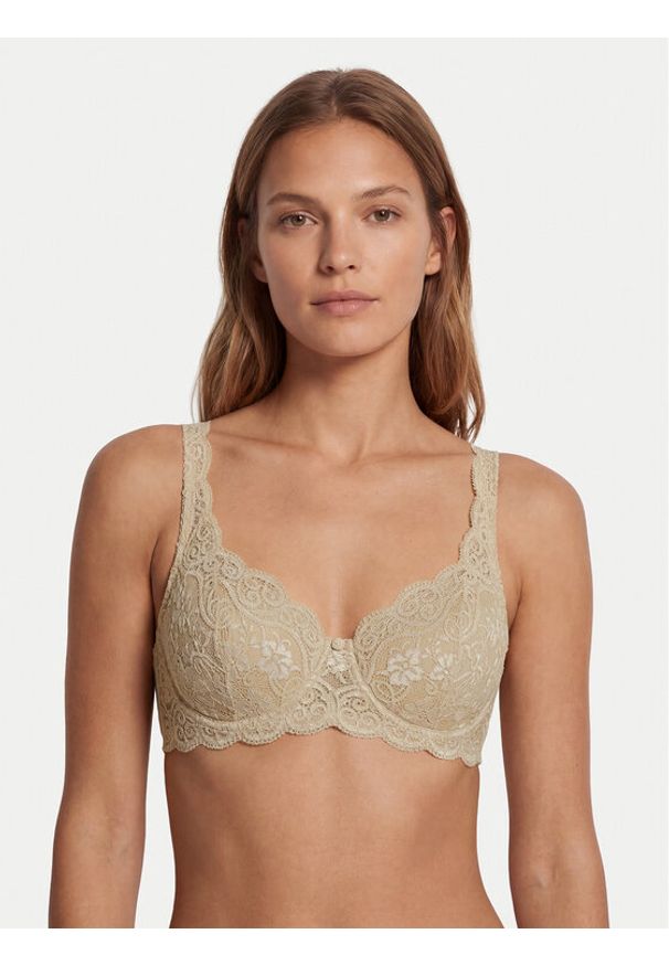 Triumph Biustonosz z fiszbiną Amourette 300 10166798 Beżowy. Kolor: beżowy. Materiał: syntetyk