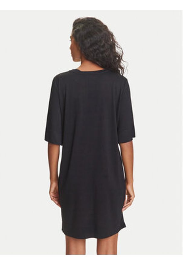 Emporio Armani Sukienka codzienna EW000618 AF12187 UC001 Czarny Loose Fit. Okazja: na co dzień. Kolor: czarny. Materiał: wiskoza. Typ sukienki: proste. Styl: casual