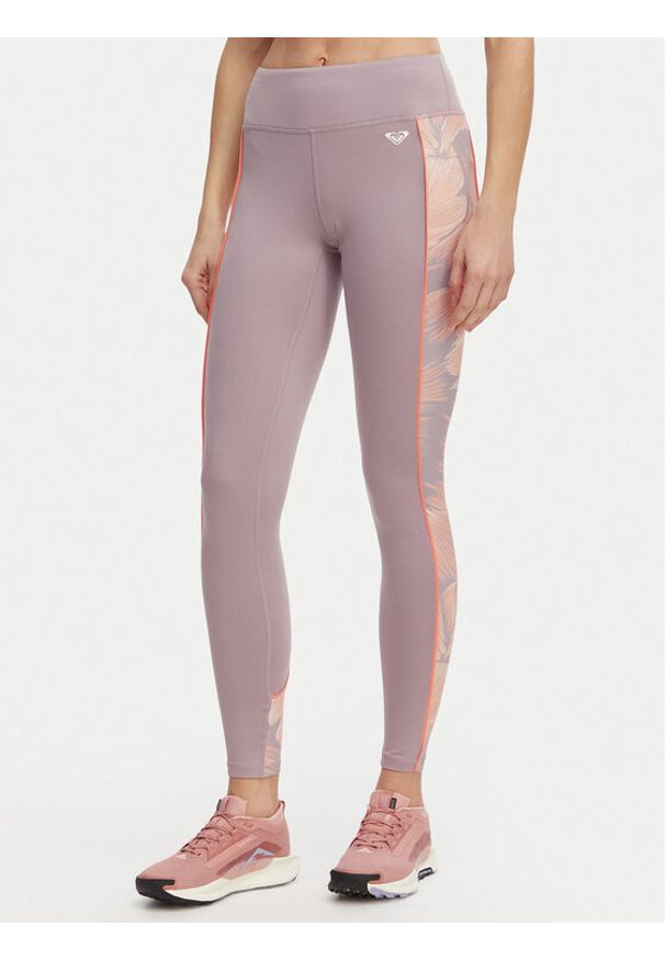 Roxy Legginsy Everyday Flow ERJNP03662 Kolorowy Slim Fit. Materiał: syntetyk. Wzór: kolorowy