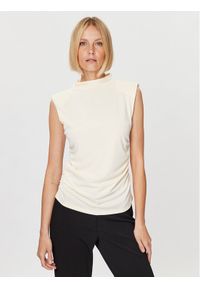 DKNY Top P3AH7QKR Écru Regular Fit. Materiał: syntetyk