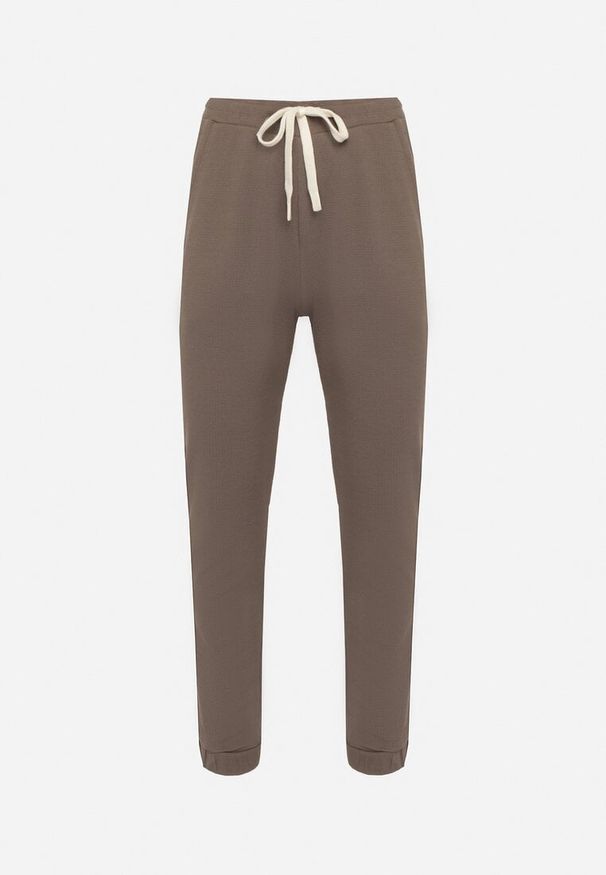 Born2be - Zielone Spodnie Dresowe z Bawełną i Sznurkami Arlania. Okazja: na co dzień, na spacer. Kolor: zielony. Materiał: dresówka, bawełna. Styl: klasyczny, casual