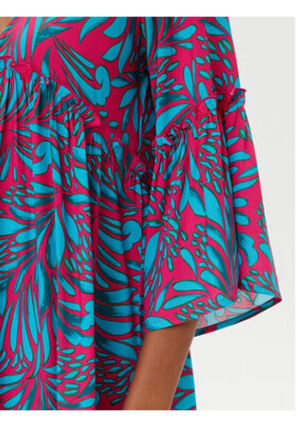 SELMARK - Selmark Sukienka letnia BL798 Turkusowy Relaxed Fit. Kolor: turkusowy. Materiał: wiskoza. Sezon: lato