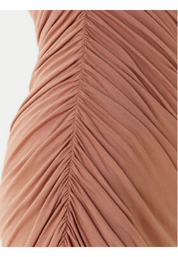 NORMA KAMALI Sukienka koktajlowa ST1253MD288833 Beżowy Slim Fit. Kolor: beżowy. Materiał: wiskoza. Styl: wizytowy