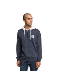 Bluza z kapturem DC Shoes Rebel Half-Zip Hoodie, Mężczyźni. Typ kołnierza: kaptur. Kolor: niebieski. Materiał: materiał, bawełna