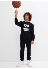 bonprix - Spodnie dresowe z bawełny organicznej. Kolor: czarny. Materiał: bawełna, dresówka #3