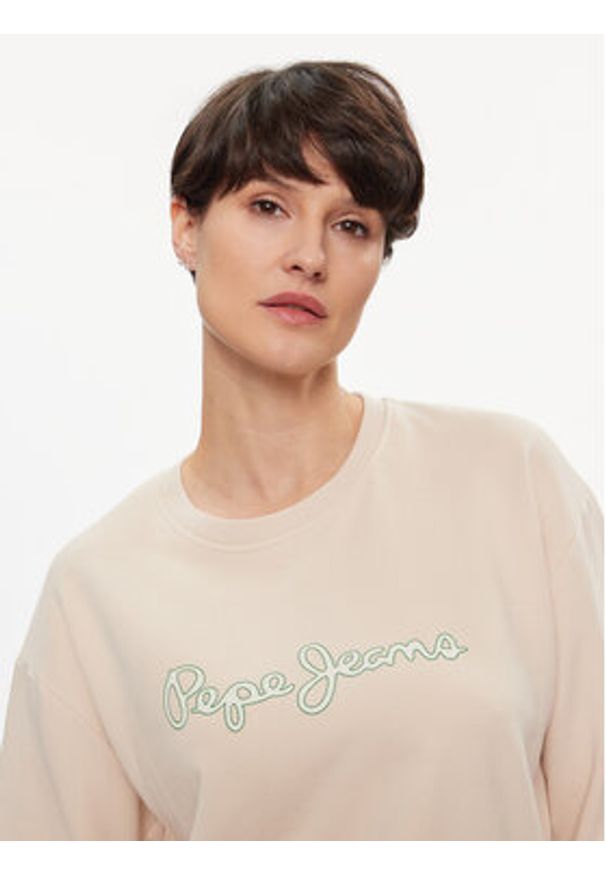 Pepe Jeans Bluza Lana PL581430 Écru Regular Fit. Materiał: bawełna