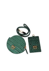 Pinko Torebka "Necklace Minibag 1" | 1P22R6 Y8AK | Kobieta | Zielony. Kolor: zielony. Materiał: skórzane. Styl: casual, elegancki