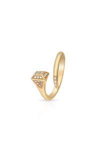 W.KRUK - Pierścionek różowe złoto Enrico Capra. Materiał: złote. Kolor: różowy, wielokolorowy, złoty. Wzór: aplikacja. Kamień szlachetny: brylant