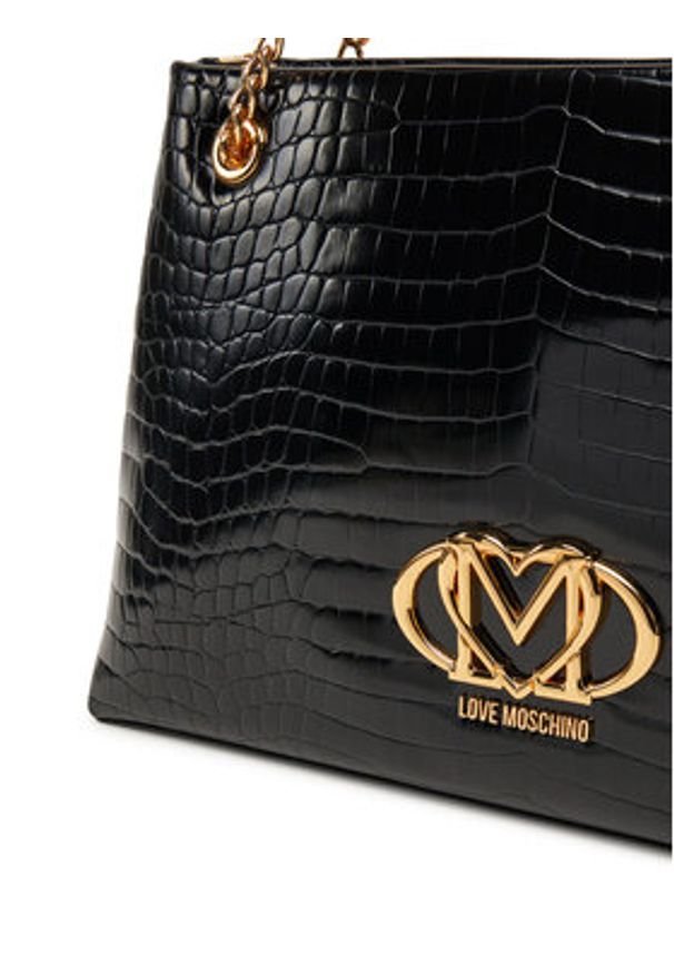 Love Moschino - LOVE MOSCHINO Torebka JC4045PP1MLE100A Czarny. Kolor: czarny. Materiał: skórzane