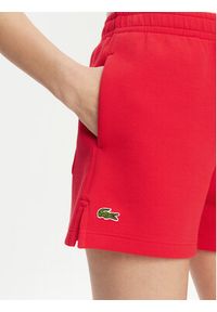 Lacoste Szorty sportowe GF9606 Czerwony Regular Fit. Kolor: czerwony. Materiał: bawełna #4