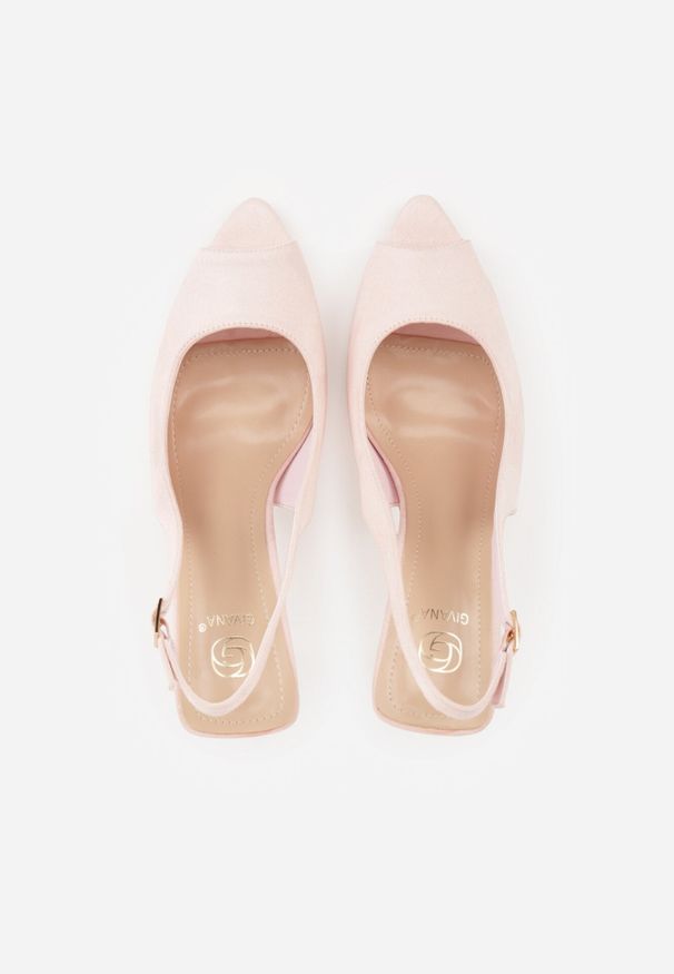 Born2be - Różowe Sandały na Szpilce z Odkrytą Piętą i Palcami Zitena. Okazja: na co dzień. Zapięcie: sprzączka. Kolor: różowy. Wzór: ażurowy. Obcas: na szpilce. Styl: casual, elegancki. Wysokość obcasa: średni