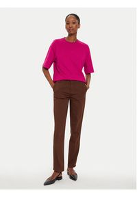 United Colors of Benetton - United Colors Of Benetton Chinosy 4GD7DF061 Brązowy Regular Fit. Kolor: brązowy. Materiał: bawełna #3