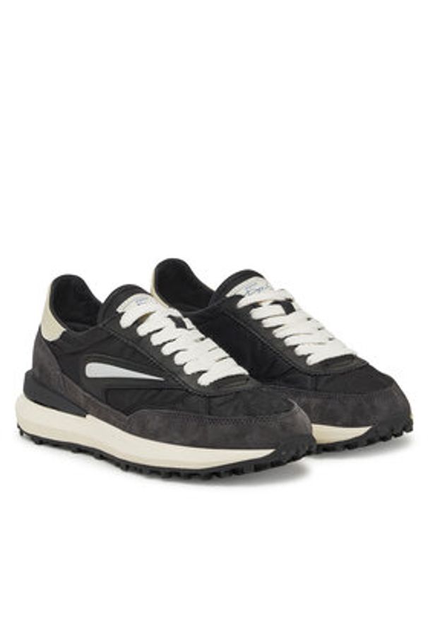 D.A.T.E. Sneakersy Athleta W421-AT-NY Czarny. Kolor: czarny. Materiał: zamsz, skóra