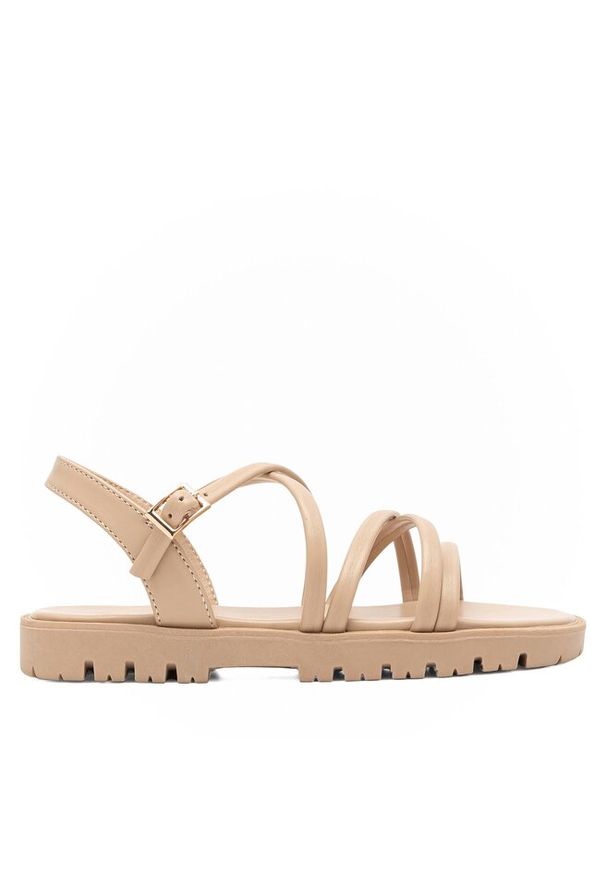 Sandały DeeZee. Kolor: beżowy