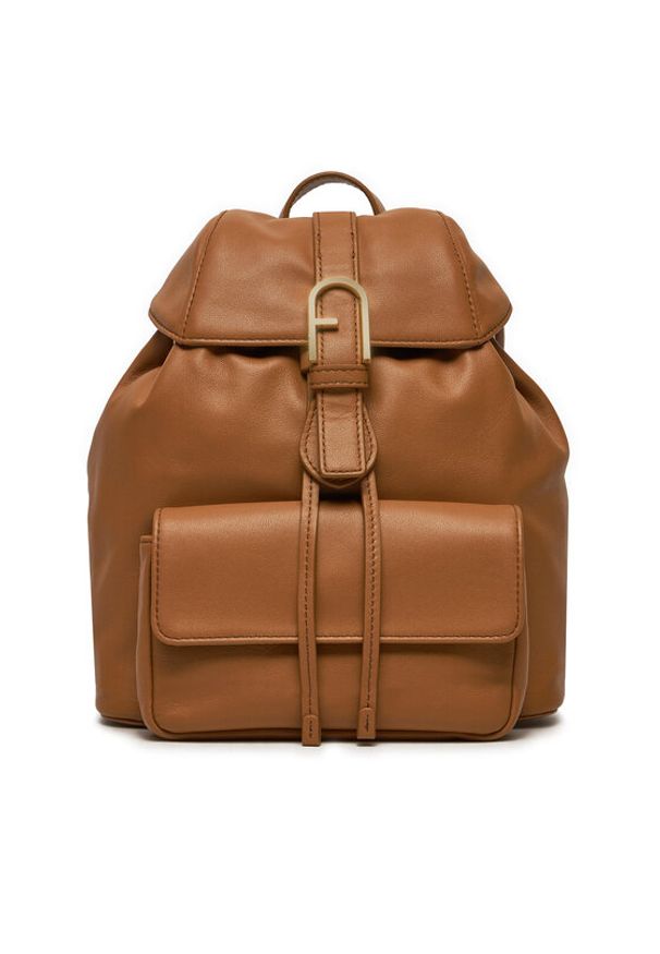 Furla Plecak Flow S Backpack WB01084-BX2045-RY000 Brązowy. Kolor: brązowy. Materiał: skóra
