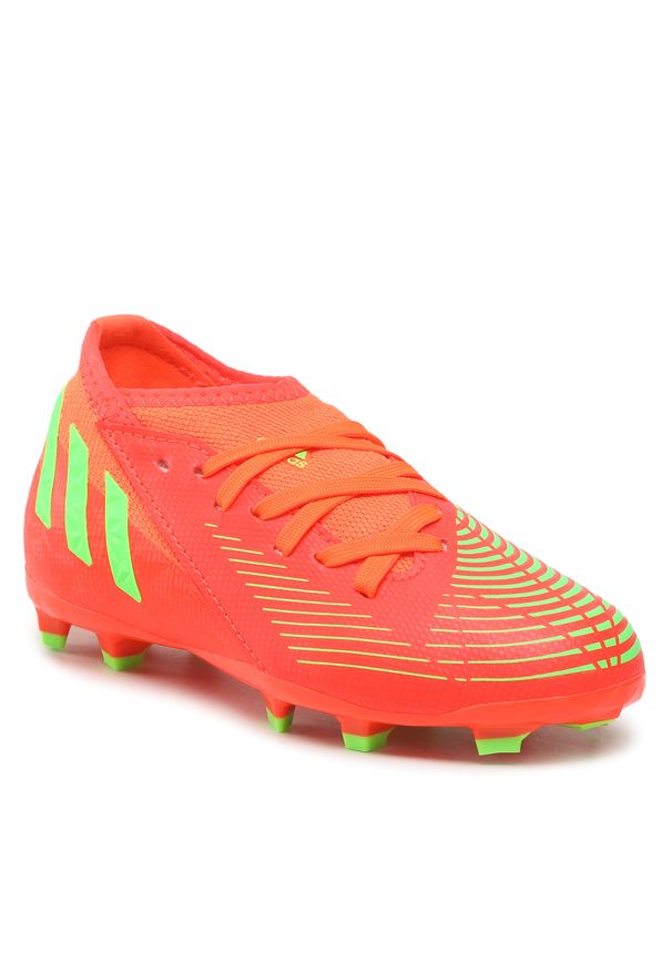 Adidas - Buty adidas Predator Edge.3 Fg Solred GW0980 Solred/Sgreen/Cblack. Kolor: pomarańczowy