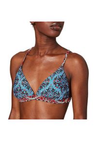 Góra od bikini damska Superdry Boho T Back Tri Bikini Top. Kolor: niebieski. Materiał: poliamid, elastan #1
