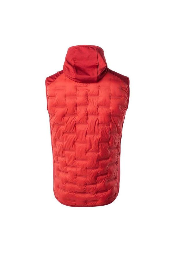 Elbrus - Męska Pikowana Kamizelka Ocieplana PrimaLoft Emin II. Kolor: czerwony. Technologia: Primaloft. Sport: turystyka piesza