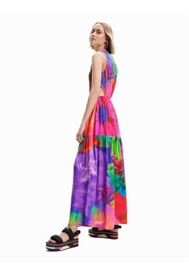 Desigual Sukienka codzienna Sandall 23SWVW91 Kolorowy Regular Fit. Okazja: na co dzień. Materiał: wiskoza. Wzór: kolorowy. Typ sukienki: proste. Styl: casual