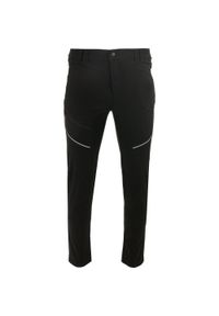 MEN'S REPUBLIC - Czarne Spodnie Męskie Athl DPT Angoon - Sportowe i Funkcjonalne. Kolor: czarny. Materiał: nylon, elastan. Sezon: lato. Sport: turystyka piesza #1