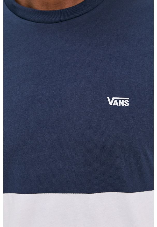 Vans - T-shirt bawełniany. Okazja: na co dzień. Kolor: biały. Materiał: bawełna. Wzór: gładki. Styl: casual