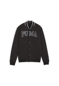 Kurtka Puma Puma Squad Bomber Jacket Tr B, Dzieci. Kolor: czarny. Materiał: materiał, bawełna
