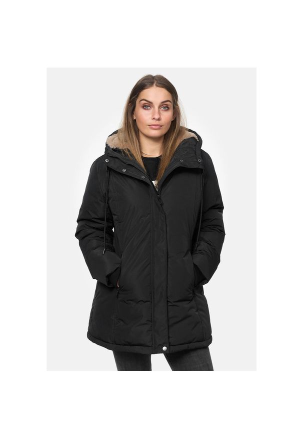 Parka dla kobiet Lonsdale Tong. Typ kołnierza: kaptur. Kolor: czarny. Materiał: futro. Sezon: zima. Sport: turystyka piesza