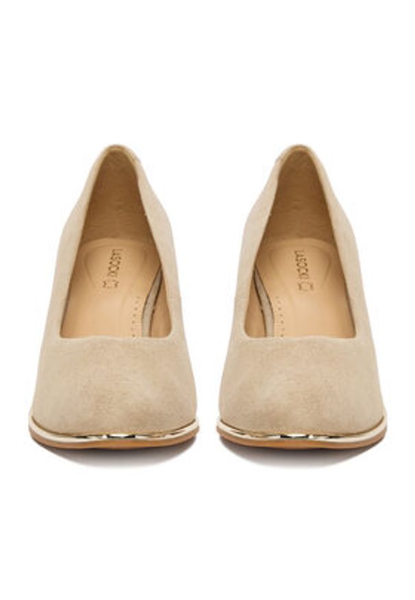 Lasocki Czółenka CEO-WB-VELA-01 Beżowy. Kolor: beżowy. Materiał: skóra, zamsz