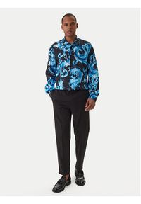 Versace Jeans Couture Koszula 80GAL2R0 NS757 Niebieski Regular Fit. Kolor: niebieski. Materiał: wiskoza #5