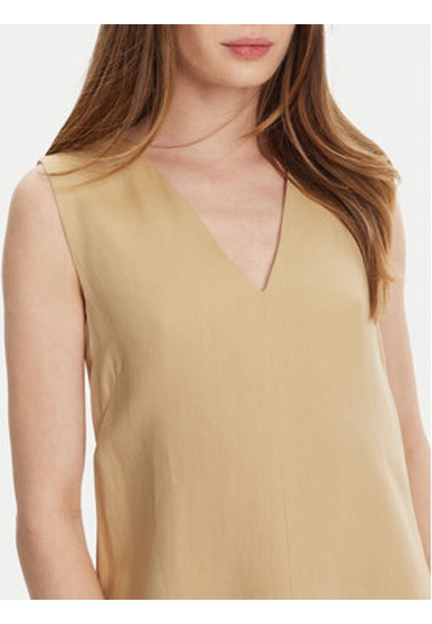 Weekend Max Mara Sukienka codzienna Egoista 2515221072 Beżowy Regular Fit. Okazja: na co dzień. Kolor: beżowy. Materiał: wiskoza. Typ sukienki: proste. Styl: casual