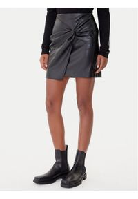 Vero Moda Spódnica z imitacji skóry Gawn 10333689 Czarny Regular Fit. Kolor: czarny. Materiał: skóra