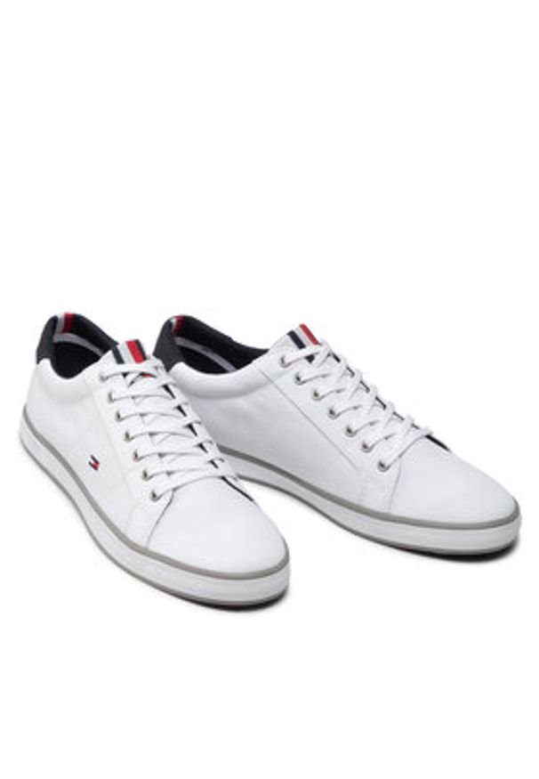 TOMMY HILFIGER - Tommy Hilfiger Tenisówki Harlow 1D FM0FM00596 Biały. Kolor: biały. Materiał: materiał