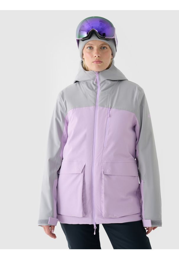 4f - 4F Kurtka narciarska membrana NeoDry 8000 damska - fioletowa XXL. Okazja: na co dzień. Typ kołnierza: kaptur. Kolor: fioletowy. Materiał: poliester, dzianina, materiał, tkanina. Sezon: zima. Styl: klasyczny, casual, sportowy