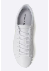 Lacoste - Tenisówki. Nosek buta: okrągły. Kolor: biały. Materiał: skóra #5
