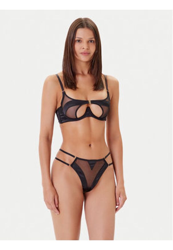 Hunkemöller Biustonosz z fiszbiną Vienna 301821 Czarny. Kolor: czarny. Materiał: syntetyk