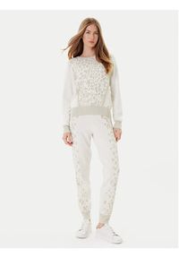 Liu Jo Spodnie dresowe TF5174 MS49I Écru Regular Fit. Materiał: wiskoza