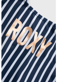 Roxy Strój kąpielowy dziecięcy kolor granatowy. Kolor: niebieski. Materiał: dzianina. Rodzaj stanika: odpinane ramiączka #3
