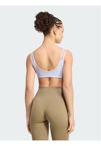 Adidas - adidas Biustonosz sportowy Optime Workout Reversible Twist Light Support Bra KS6053 Fioletowy jasny. Kolor: fioletowy. Materiał: syntetyk #3